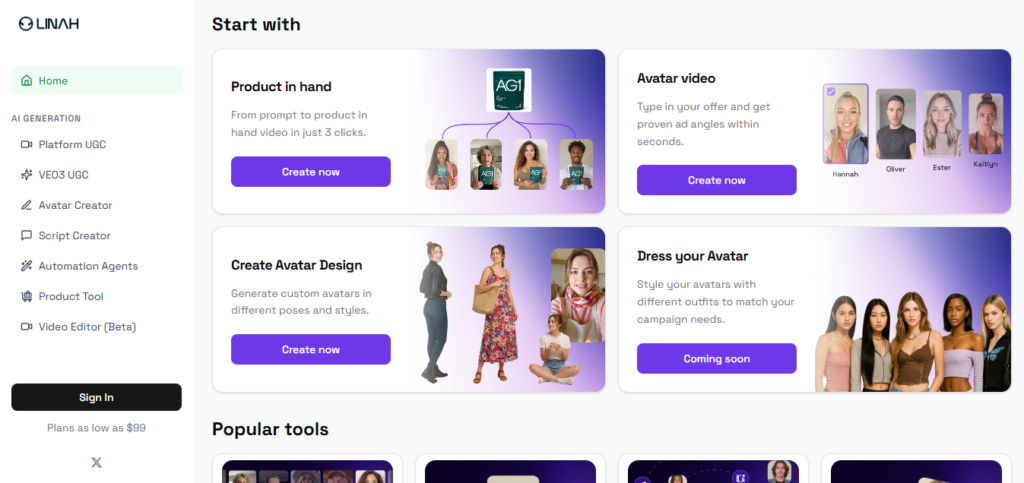 linah ai Create UGC Ads at Scale with Sora 2