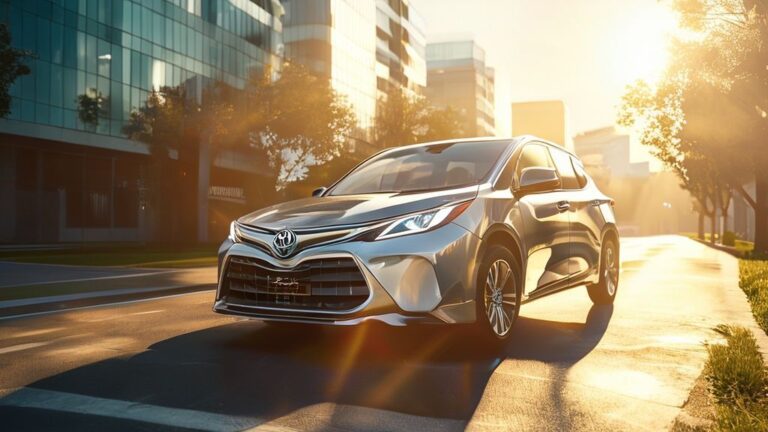 Silver Toyota Prius hybrid car showcasing eco-friendly driving technology.